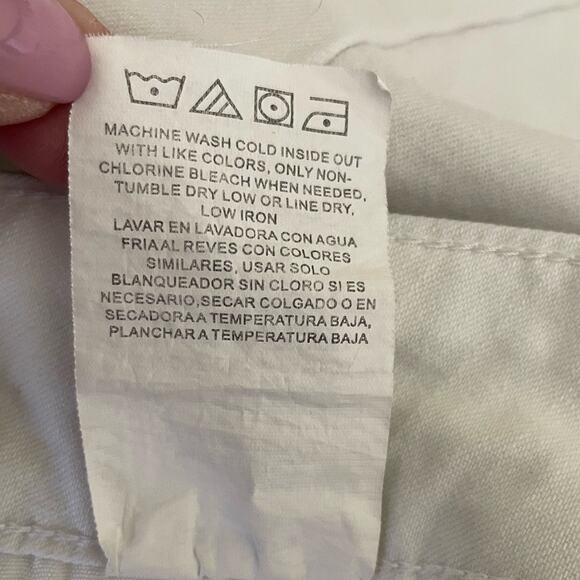 Riders by Lee Girls Bermuda Shorts 12 White Mid Rise Gorpcore Casual Basics - Picture 9 of 10